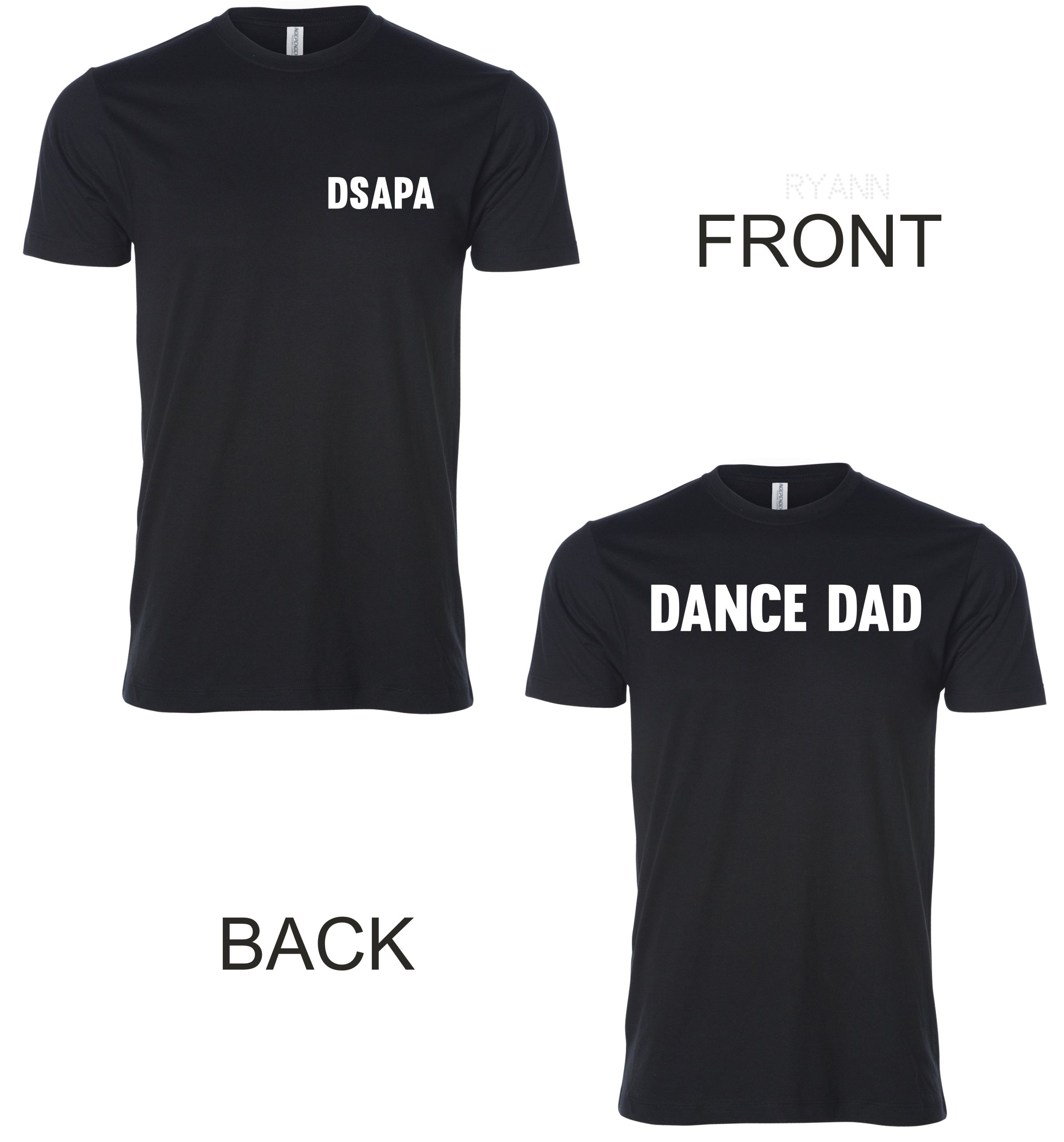 DSAPA dance Dad shirt black with white – The Bling Lab OC