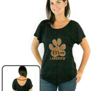 Lakeview Mom Scoop Neck & Back Detail w/ Rhinestones & Glitter