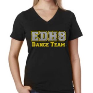 Short Sleeve Relaxed Fit V-Neck Tee EDHS Dance Team