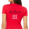 OLU Basketball Women's Short Sleeve V-Neck Fitted Tee - Image 3