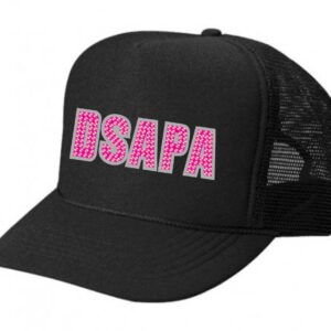 DSAPA hat with rhinestones and glitter vinyl