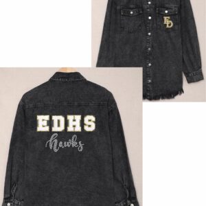EDHS Staff Ladies Jean Jacket with Chenille Patches