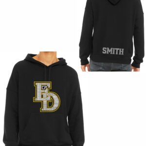 EDHS Staff Ladies Hoodie with Bling and Personalization (Unisex Sizing)