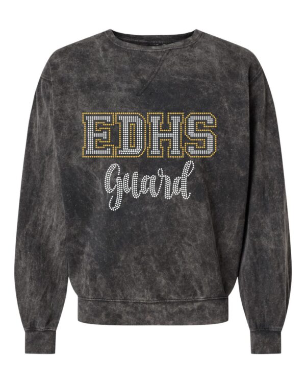 EDHS Guard Mineral Wash Crewneck Sweatshirt with Bling