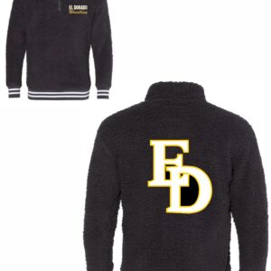 EDHS Wrestling Charcoal Sherpa Pullover with Embroidery and Applique Only