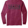 Comfort Colors Long Sleeve with Black Vinyl Ignite Logo - Image 2