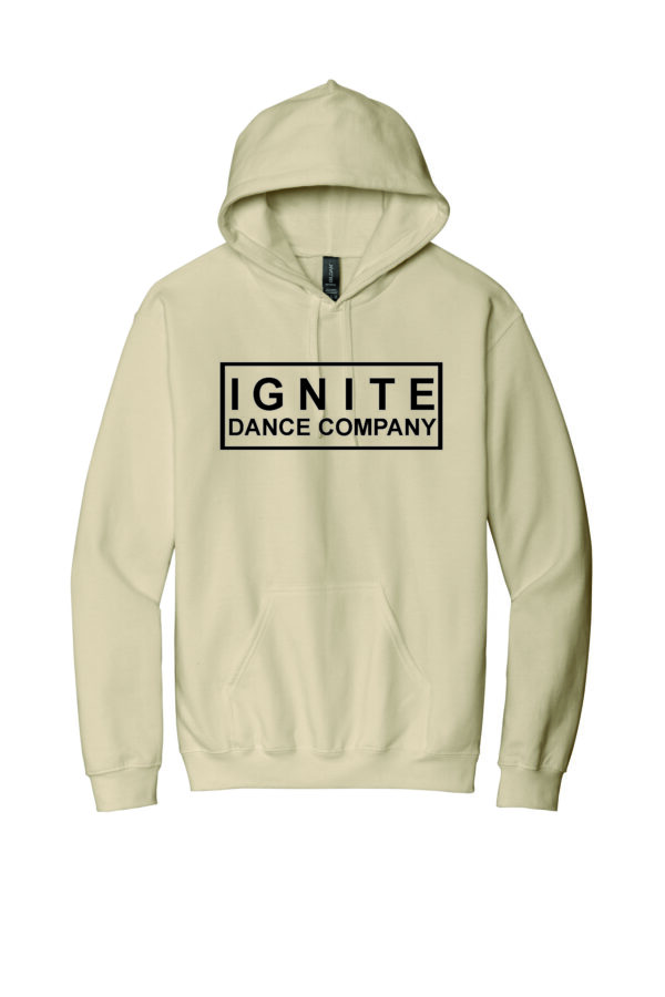 Tan Hoodie Black Vinyl Logo