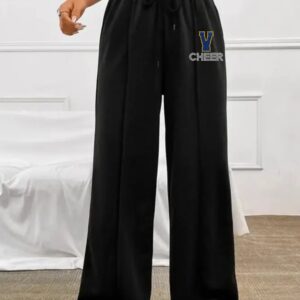 VHS Cheer Black Wide Leg Bling Sweatpants
