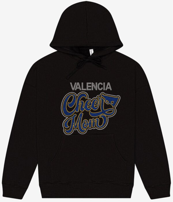 VHS Cheer Valencia Cheer Mom Bling Hoodie